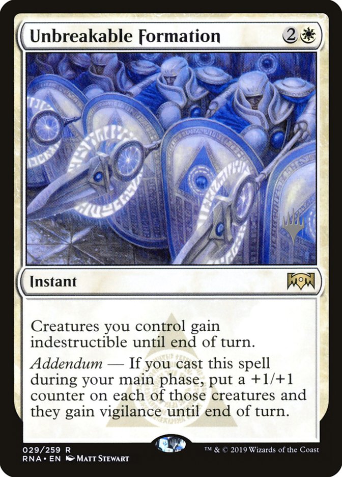 Unbreakable Formation (Promo Pack) [Ravnica Allegiance Promos] | Rock City Comics