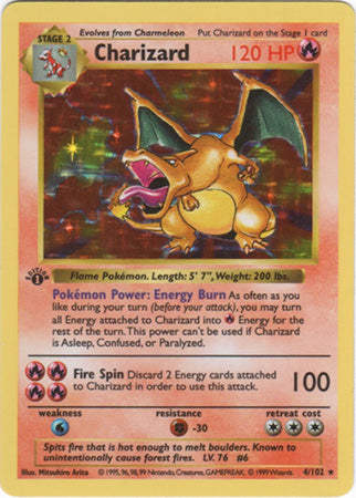Charizard (4/102) (Shadowless) [Base Set 1st Edition] | Rock City Comics