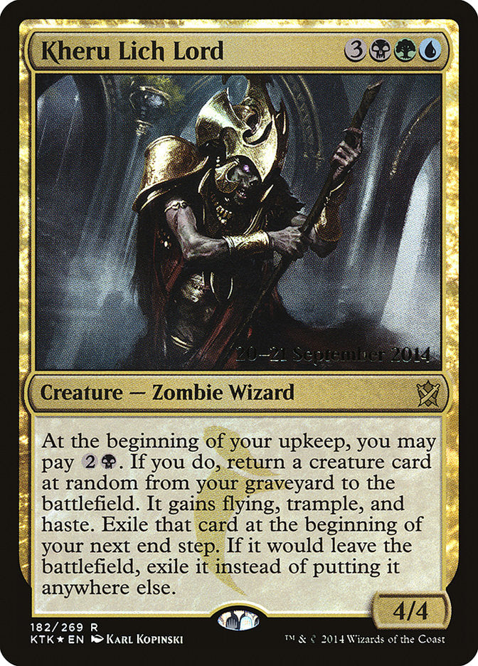 Kheru Lich Lord [Khans of Tarkir Prerelease Promos] | Rock City Comics