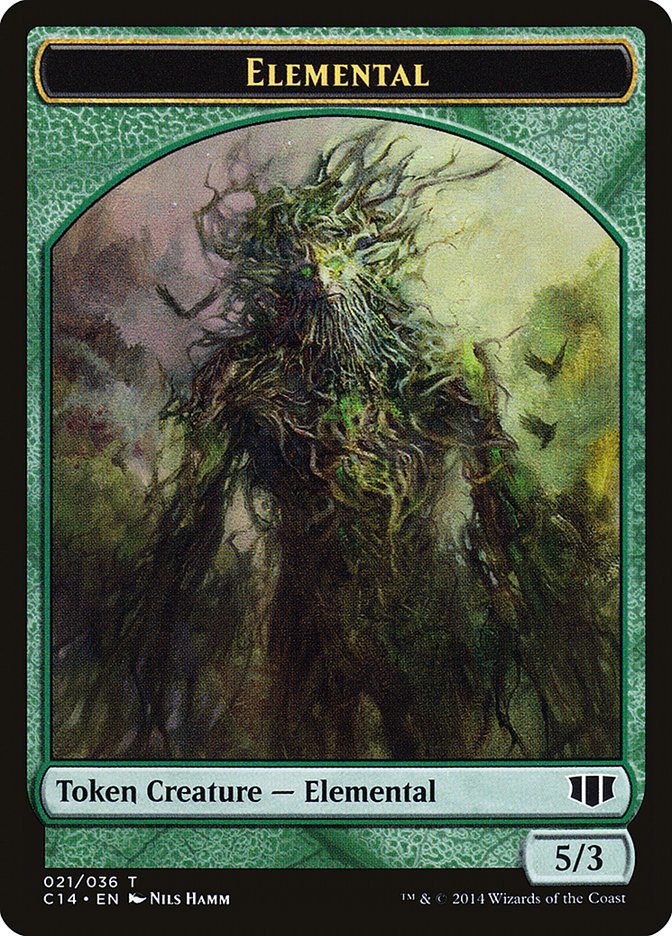 Elemental // Beast (019/036) Double-Sided Token [Commander 2014 Tokens] | Rock City Comics
