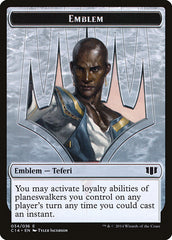 Teferi, Temporal Archmage Emblem // Zombie (011/036) Double-Sided Token [Commander 2014 Tokens] | Rock City Comics