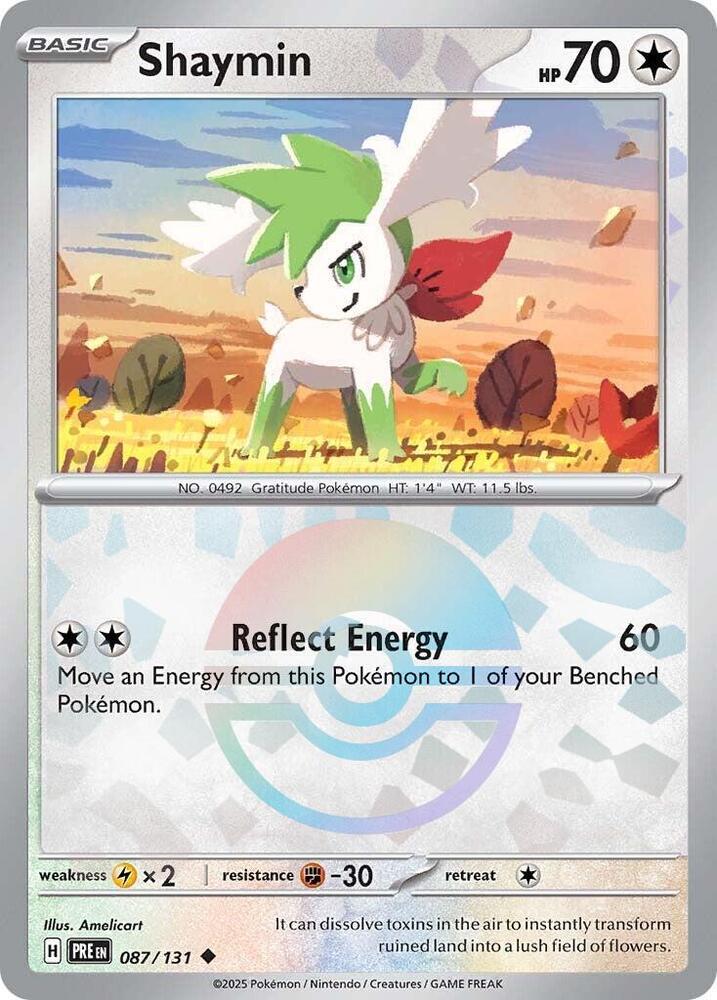 Shaymin (087/131) (Poke Ball Pattern) [Scarlet & Violet: Prismatic Evolutions] | Rock City Comics