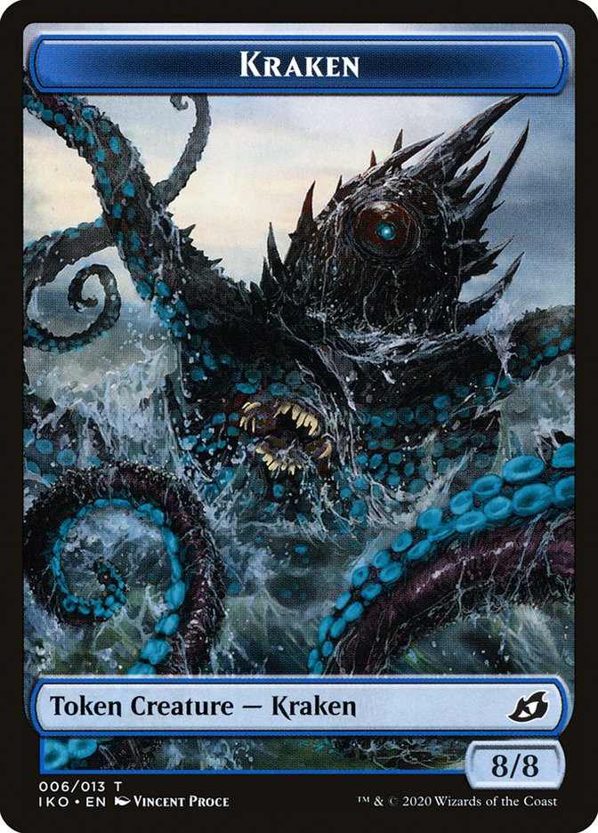Kraken Token [Ikoria: Lair of Behemoths Tokens] | Rock City Comics