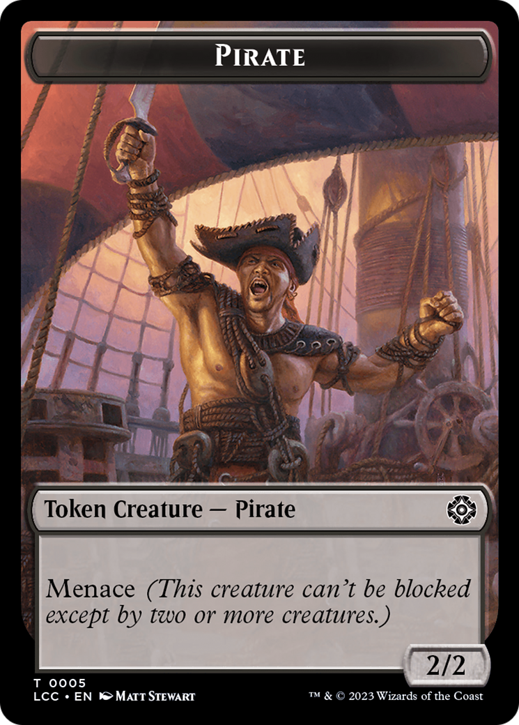 The Monarch // Pirate Double-Sided Token [The Lost Caverns of Ixalan Commander Tokens] | Rock City Comics