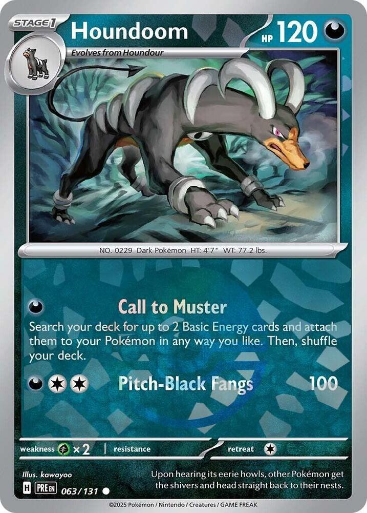 Houndoom (063/131) (Poke Ball Pattern) [Scarlet & Violet: Prismatic Evolutions] | Rock City Comics