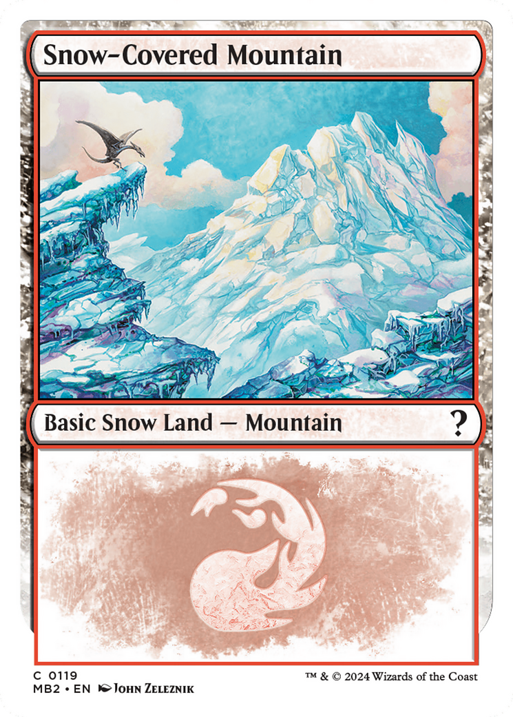 Snow-Covered Mountain (White Border) [Mystery Booster 2] | Rock City Comics