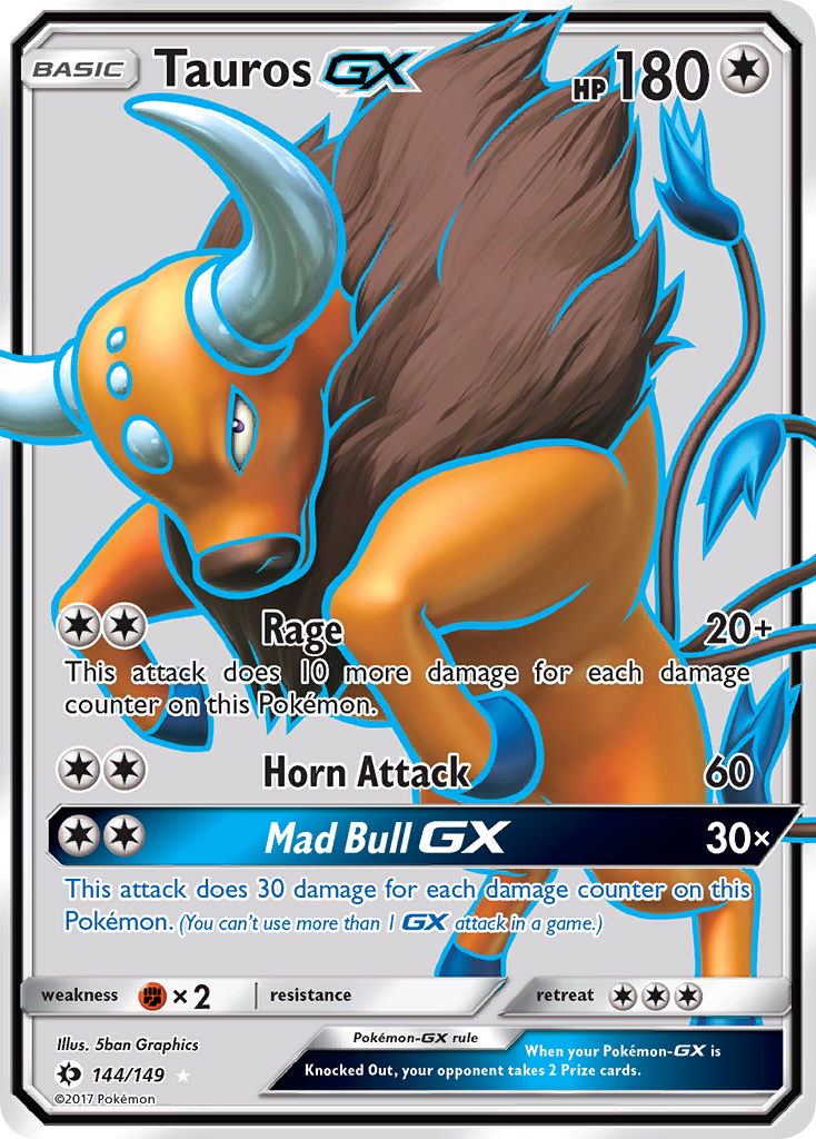 Tauros GX (144/149) [Sun & Moon: Base Set] | Rock City Comics