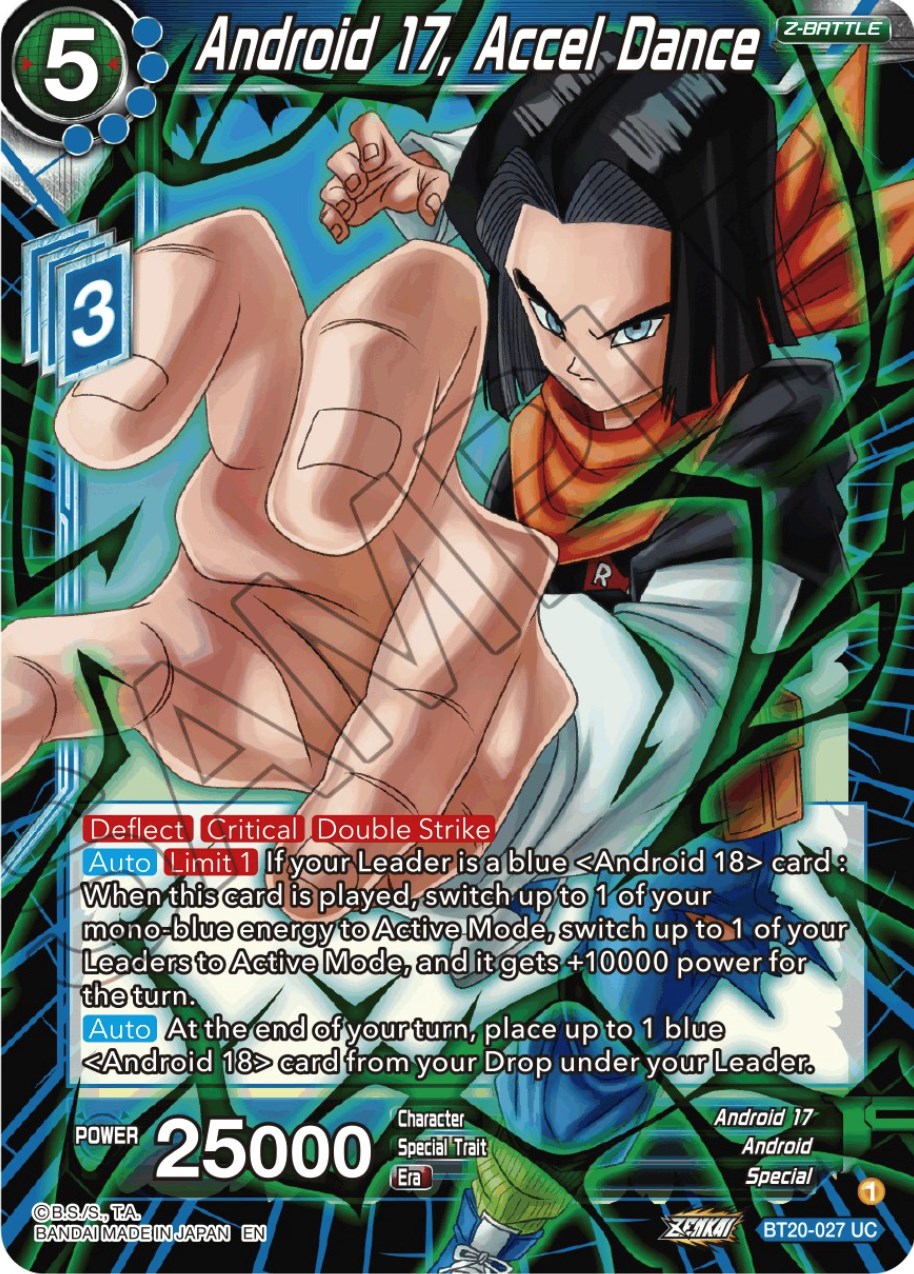Android 17, Accel Dance (BT20-027) [Power Absorbed] | Rock City Comics