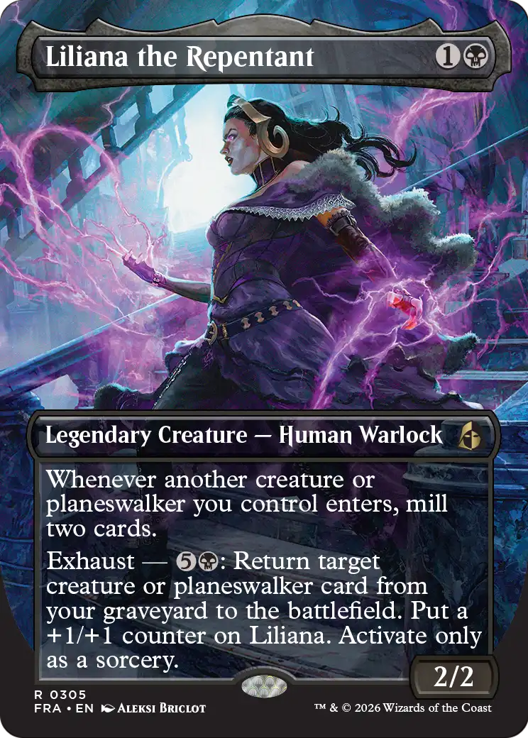 Liliana the Repentant (Borderless) [Reality Fracture] | Rock City Comics