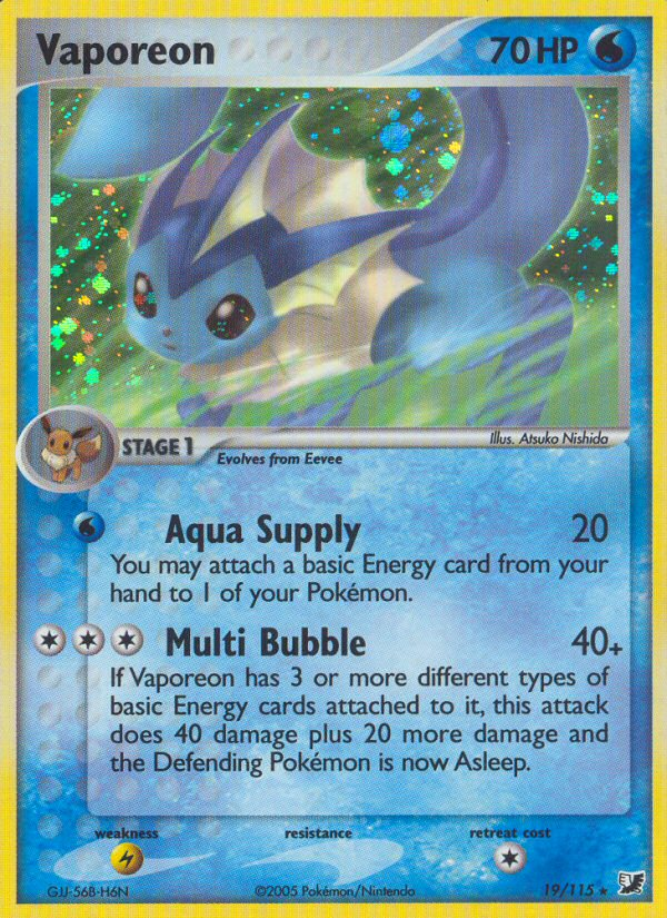 Vaporeon (19/115) [EX: Unseen Forces] | Rock City Comics