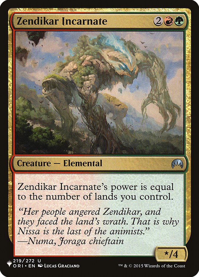 Zendikar Incarnate [The List] | Rock City Comics