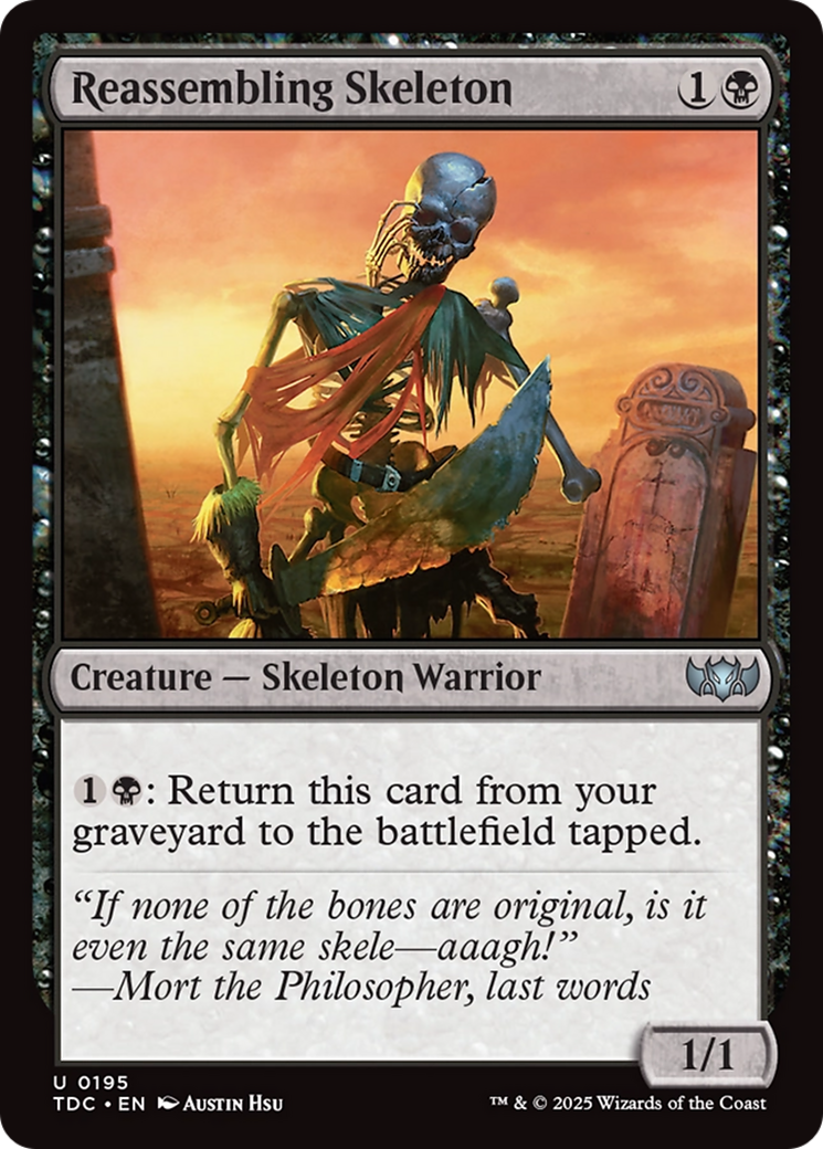 Reassembling Skeleton [Tarkir: Dragonstorm Commander] | Rock City Comics