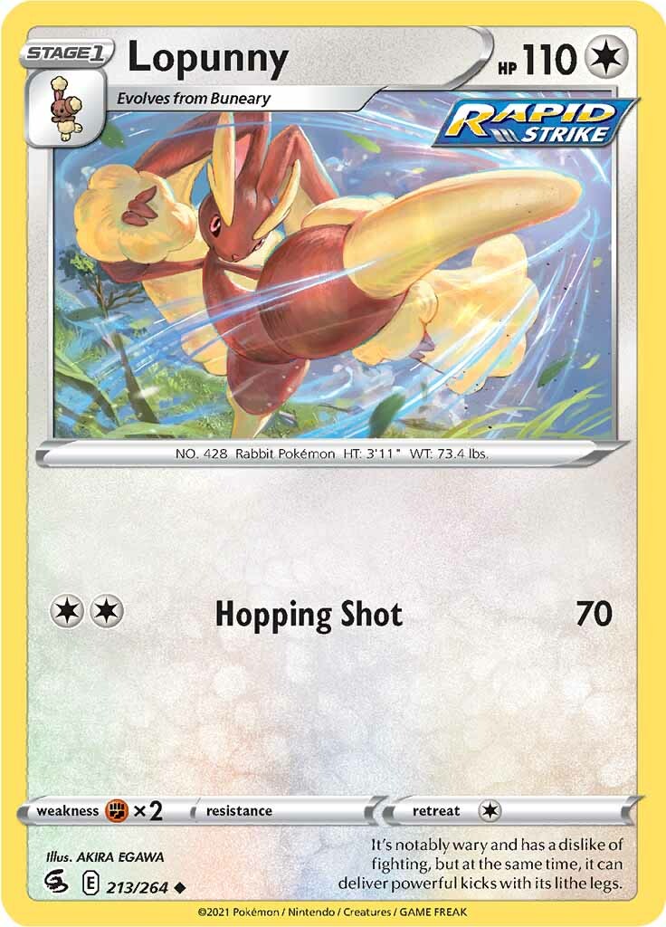 Lopunny (213/264) [Sword & Shield: Fusion Strike] | Rock City Comics