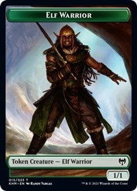 Elf Warrior // Spirit Double-Sided Token [Kaldheim Tokens] | Rock City Comics