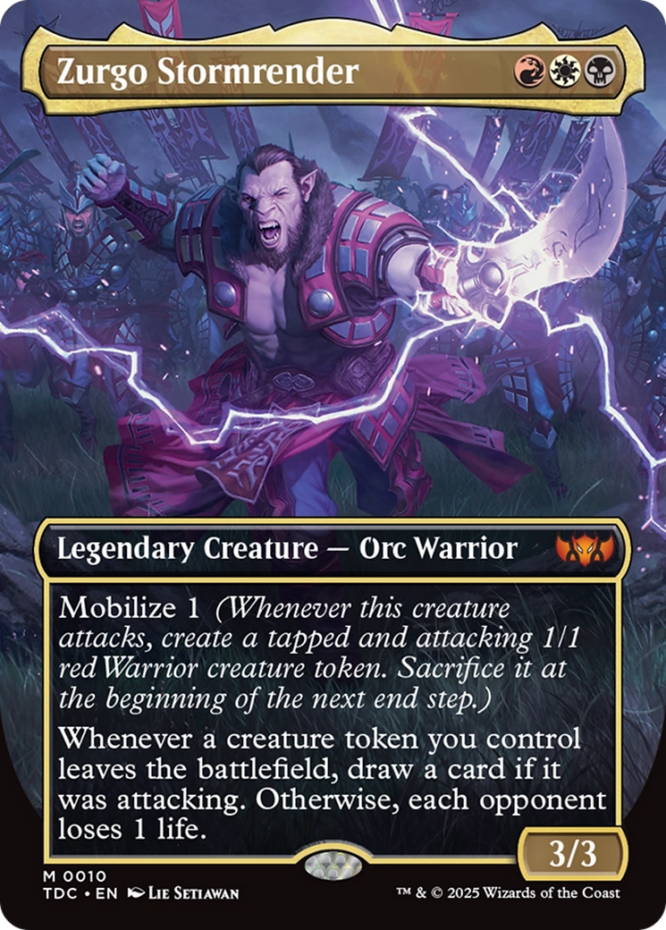 Zurgo Stormrender (Borderless) [Tarkir: Dragonstorm Commander] | Rock City Comics