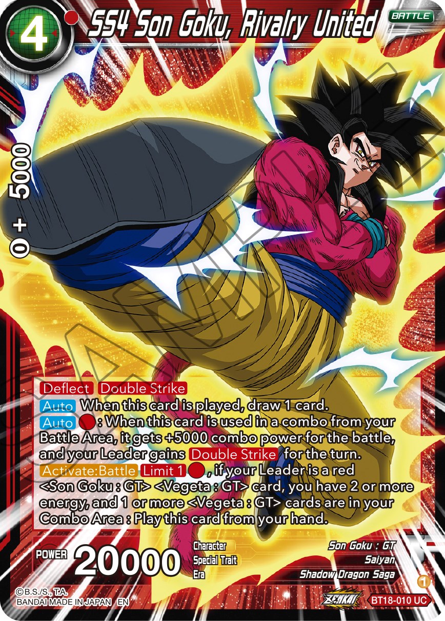 SS4 Son Goku, Rivalry United (BT18-010) [Dawn of the Z-Legends] | Rock City Comics