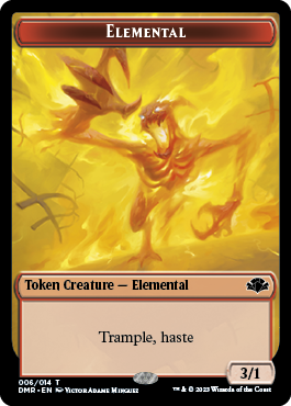 Insect // Elemental Double-Sided Token [Dominaria Remastered Tokens] | Rock City Comics