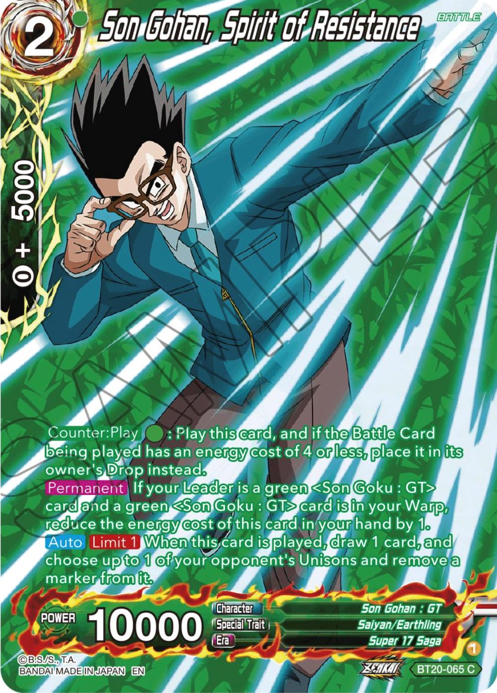 Son Gohan, Spirit of Resistance (Silver Foil) (BT20-065) [Power Absorbed] | Rock City Comics