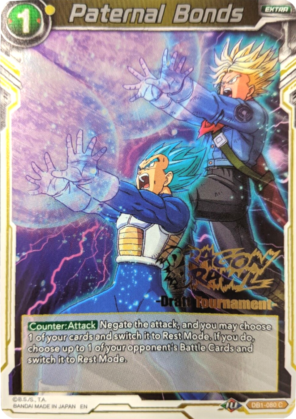 Paternal Bonds (Dragon Brawl Draft Tournament Gold Stamped) (DB1-080) [Promotion Cards] | Rock City Comics