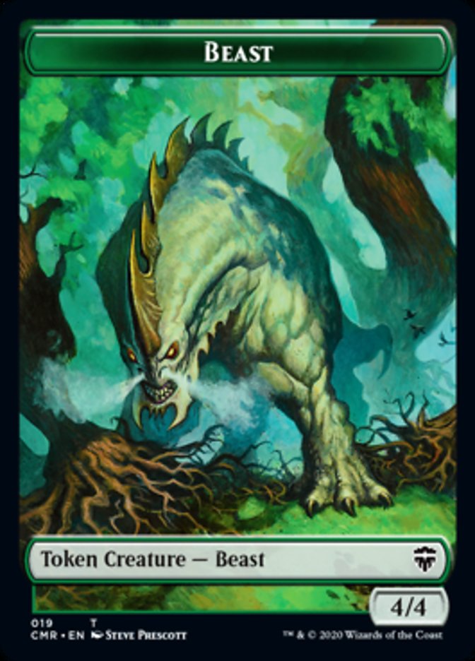 Beast (18) // Beast (19) Double-Sided Token [Commander Legends Tokens] | Rock City Comics