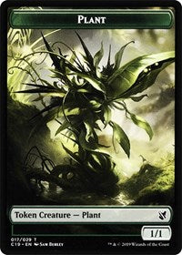 Plant // Snake Double-Sided Token [Commander 2019 Tokens] | Rock City Comics