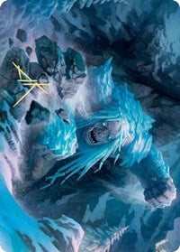 Icehide Troll Art Card (Gold-Stamped Signature) [Kaldheim Art Series] | Rock City Comics