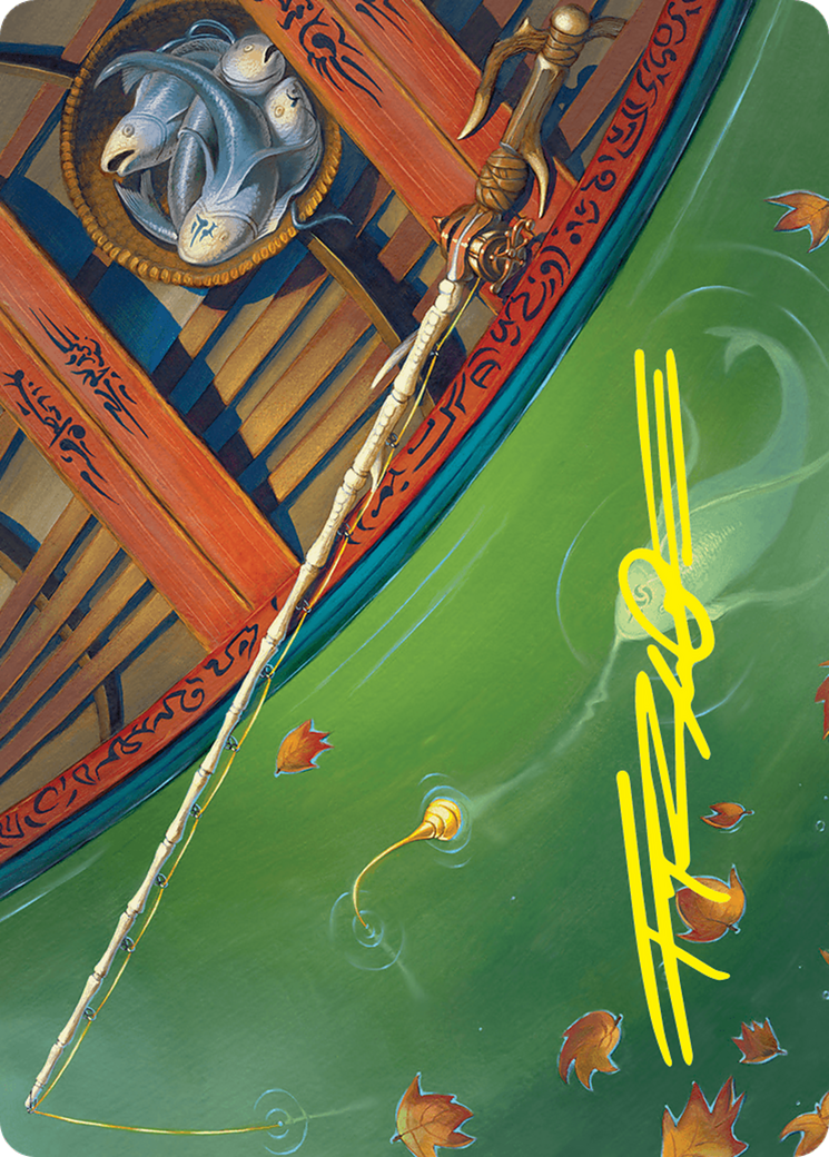 Fishing Pole Art Card (18/54) (Gold-Stamped Signature) [Foundations Art Series] | Rock City Comics