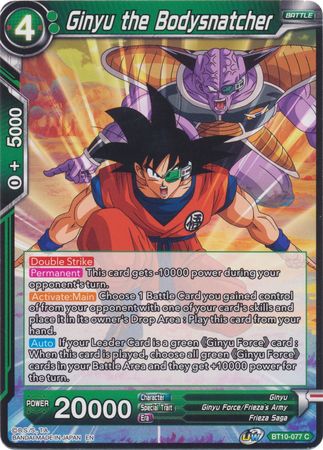 Ginyu the Bodysnatcher (BT10-077) [Rise of the Unison Warrior 2nd Edition] | Rock City Comics