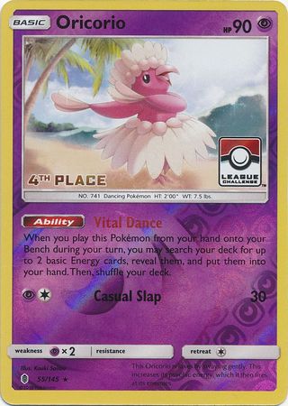 Oricorio (55/145) (League Promo 4th Place) [Sun & Moon: Guardians Rising] | Rock City Comics