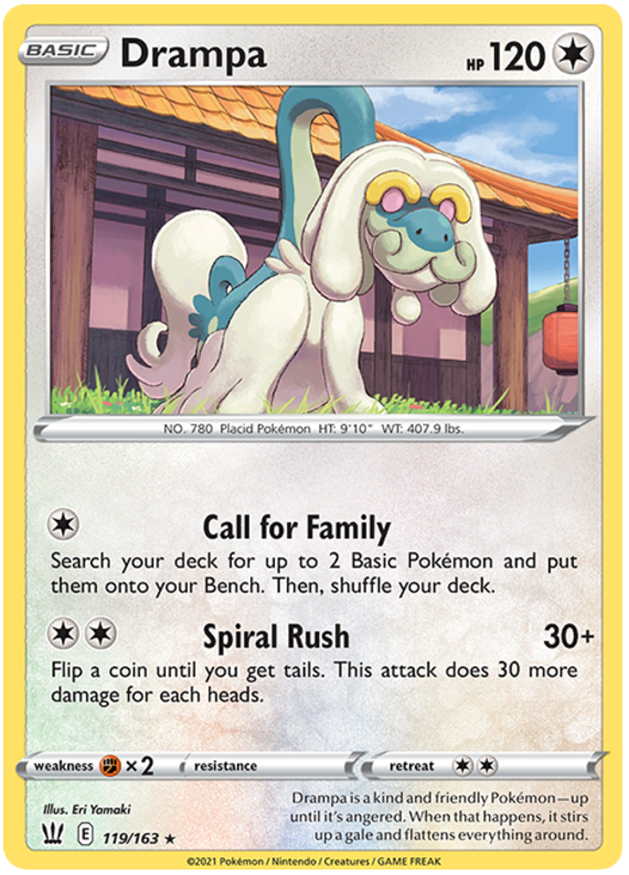 Drampa (119/163) [Sword & Shield: Battle Styles] | Rock City Comics