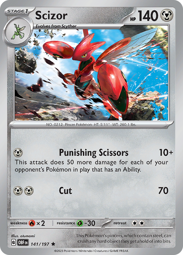 Scizor (141/197) [Scarlet & Violet: Obsidian Flames] | Rock City Comics