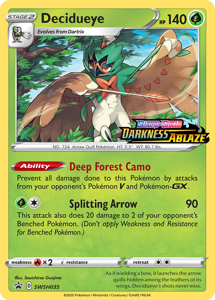 Decidueye (SWSH035) (Prerelease Promo) [Sword & Shield: Black Star Promos] | Rock City Comics