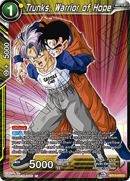 Trunks, Warrior of Hope (Common) (BT13-103) [Supreme Rivalry] | Rock City Comics
