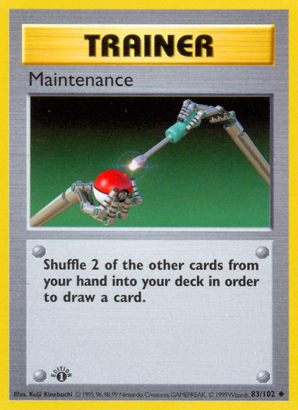Maintenance (83/102) (Shadowless) [Base Set 1st Edition] | Rock City Comics