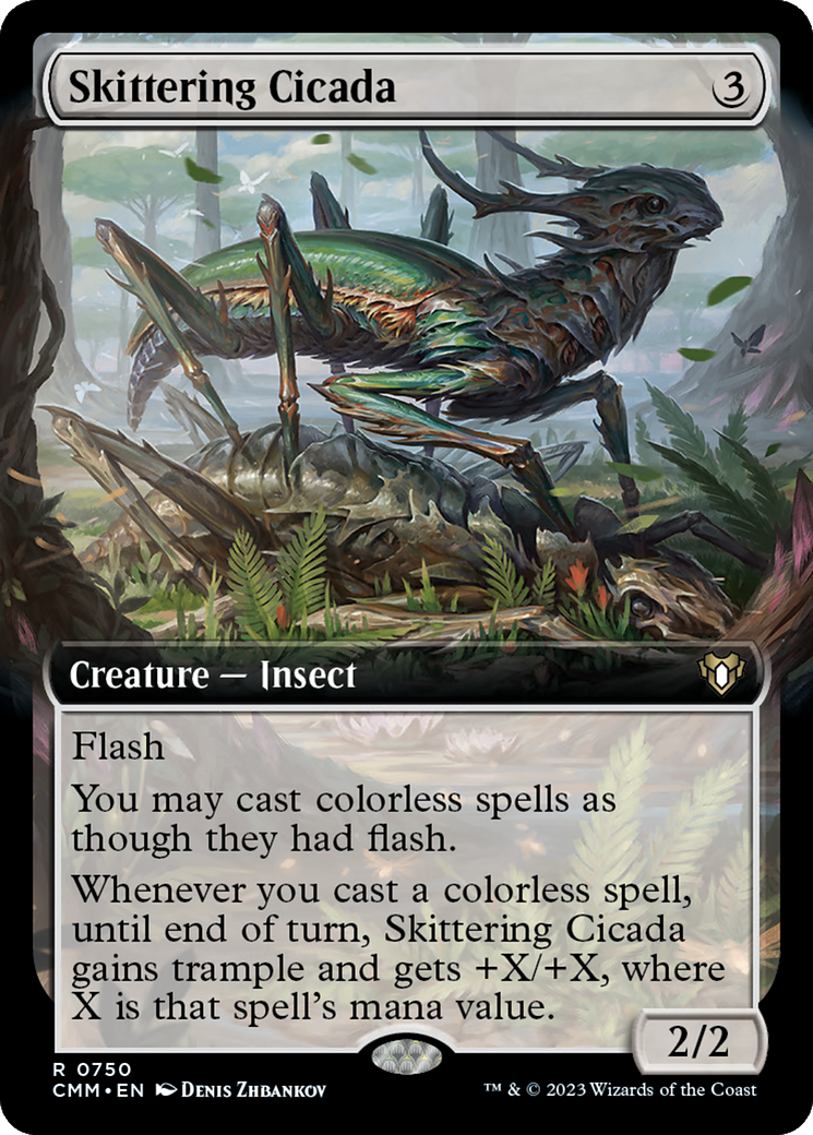 Skittering Cicada (Extended Art) [Commander Masters] | Rock City Comics