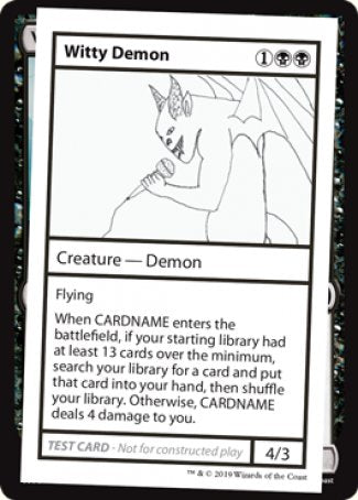 Witty Demon (2021 Edition) [Mystery Booster Playtest Cards] | Rock City Comics