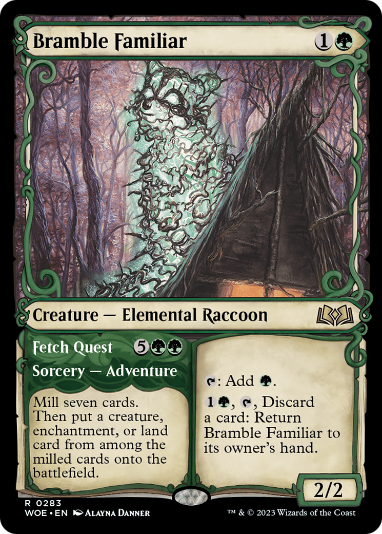 Bramble Familiar // Fetch Quest (Showcase) [Wilds of Eldraine] | Rock City Comics