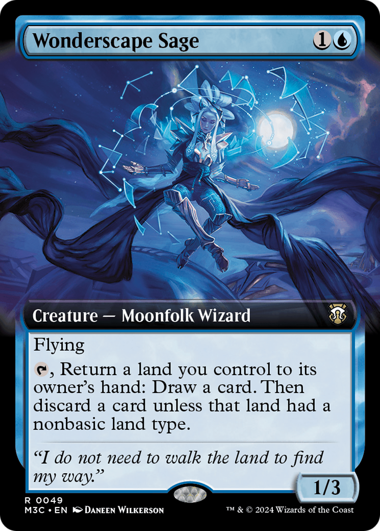 Wonderscape Sage (Extended Art) (Ripple Foil) [Modern Horizons 3 Commander] | Rock City Comics