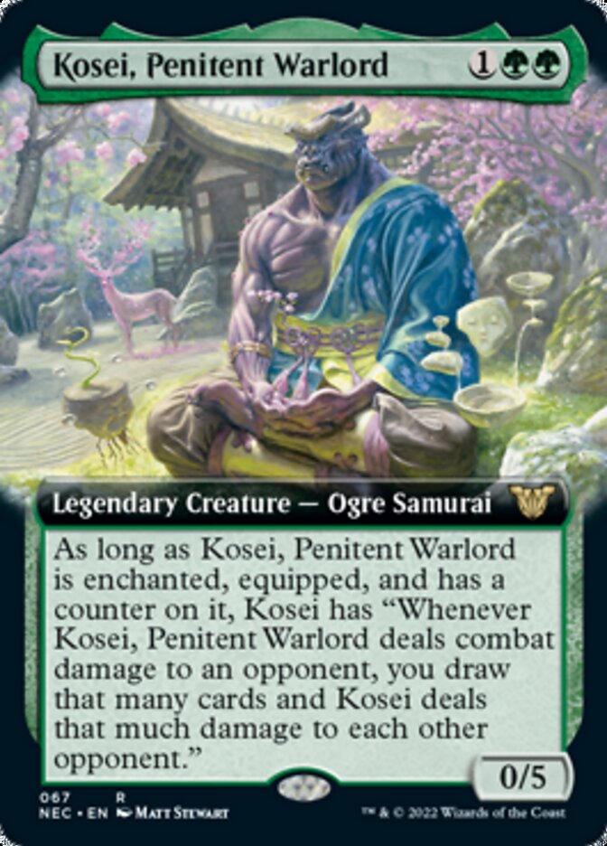 Kosei, Penitent Warlord (Extended Art) [Kamigawa: Neon Dynasty Commander] | Rock City Comics