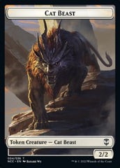 Soldier (09) // Cat Beast Double-Sided Token [Streets of New Capenna Commander Tokens] | Rock City Comics