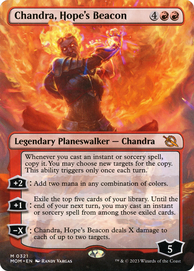 Chandra, Hope's Beacon (Borderless Alternate Art) [March of the Machine] | Rock City Comics