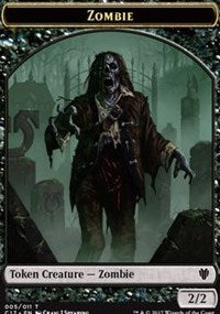 Zombie // Gold Double-Sided Token [Commander 2017 Tokens] | Rock City Comics
