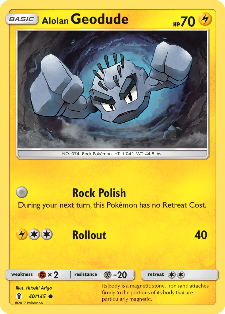 Alolan Geodude (40/145) [Sun & Moon: Guardians Rising] | Rock City Comics