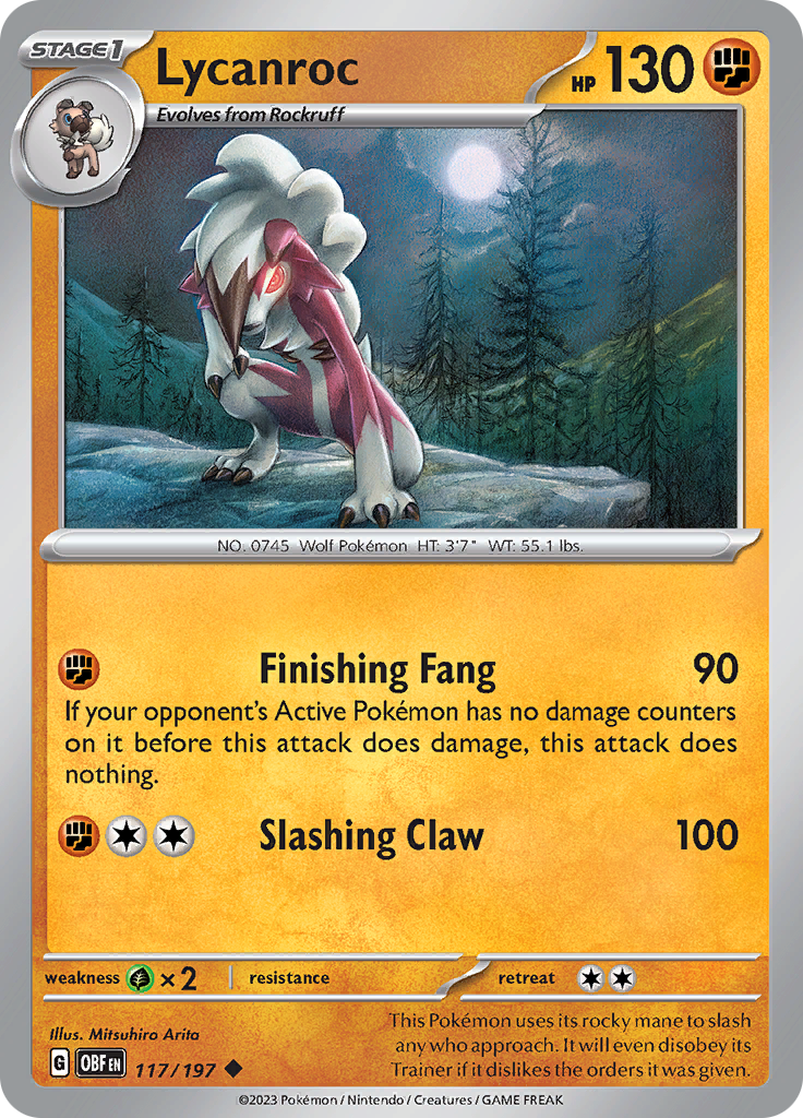 Lycanroc (117/197) [Scarlet & Violet: Obsidian Flames] | Rock City Comics