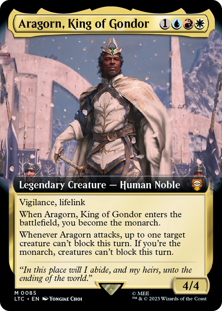 Aragorn, King of Gondor (Extended Art) [The Lord of the Rings: Tales of Middle-Earth Commander] | Rock City Comics