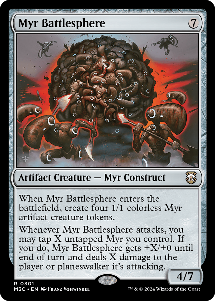 Myr Battlesphere (Ripple Foil) [Modern Horizons 3 Commander] | Rock City Comics