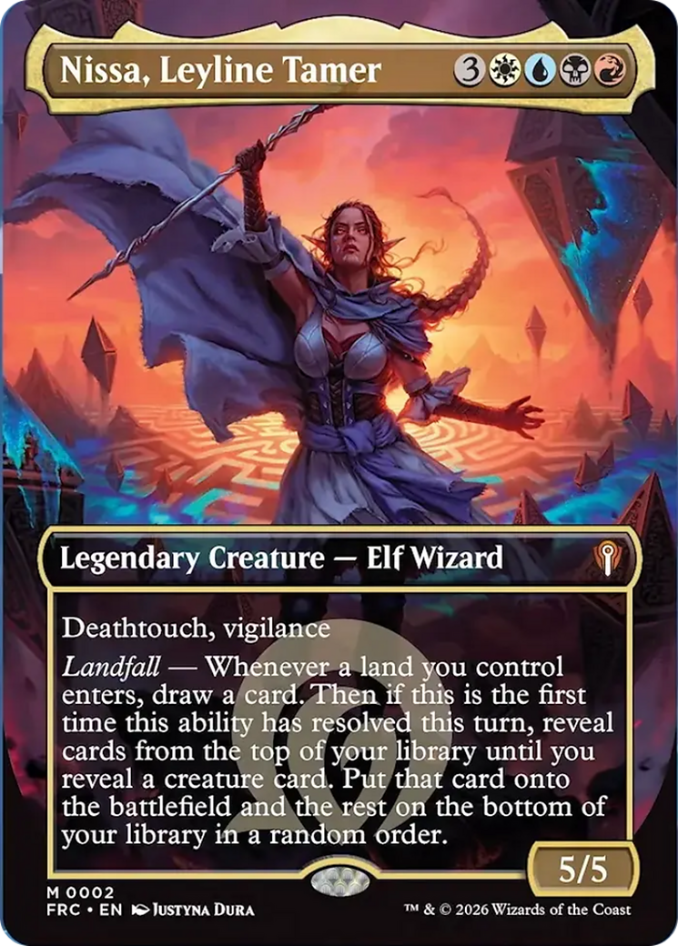 Nissa, Leyline Tamer (Borderless) [Reality Fracture Commander] | Rock City Comics