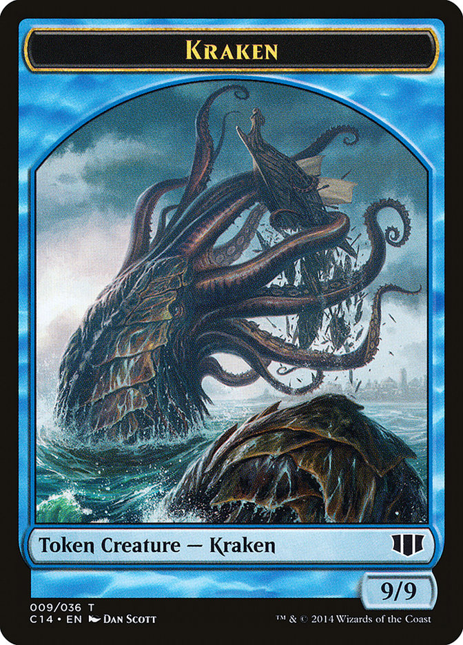 Kraken // Zombie (011/036) Double-Sided Token [Commander 2014 Tokens] | Rock City Comics
