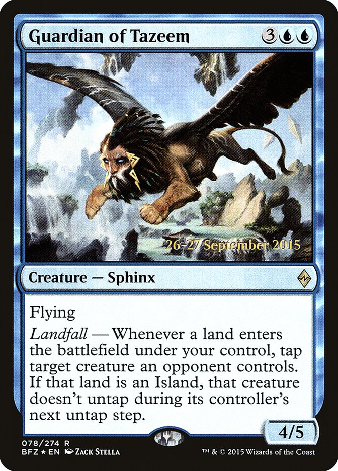 Guardian of Tazeem [Battle for Zendikar Prerelease Promos] | Rock City Comics
