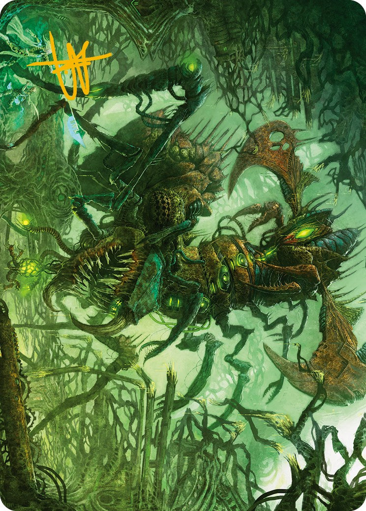 Skyscythe Engulfer Art Card (Gold-Stamped Signature) [Phyrexia: All Will Be One Art Series] | Rock City Comics